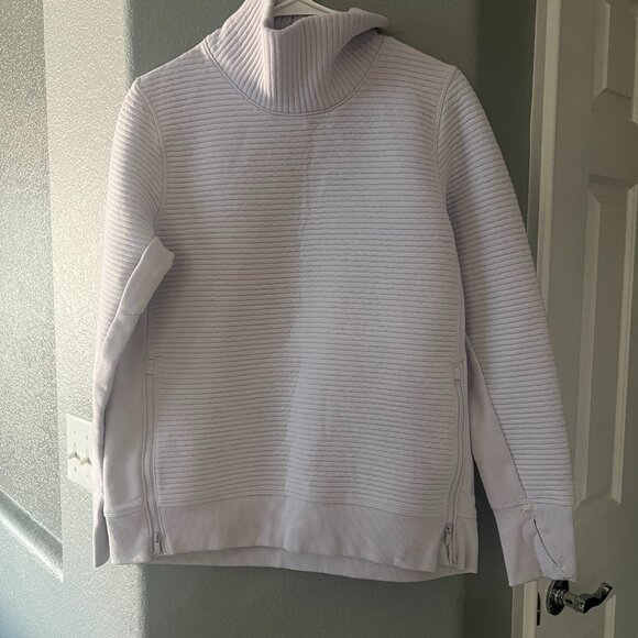 All in Motion Lavender Quilted Funnel Neck Pullover | Athleisure Sweatshirt | Si - Picture 1 of 6